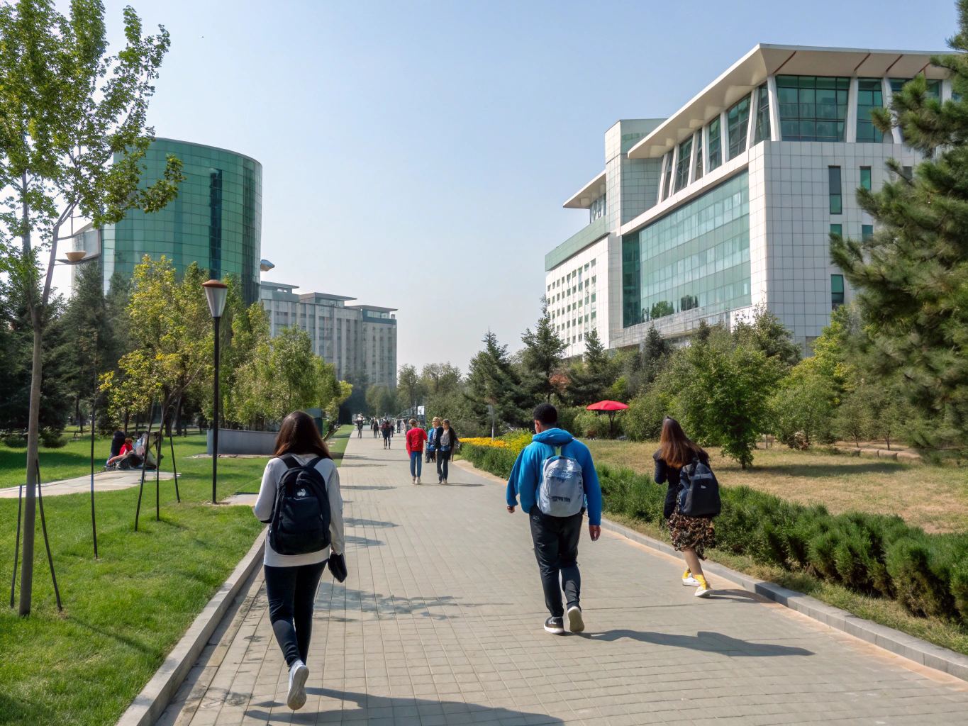 Modern university facilities in Kazakhstan
