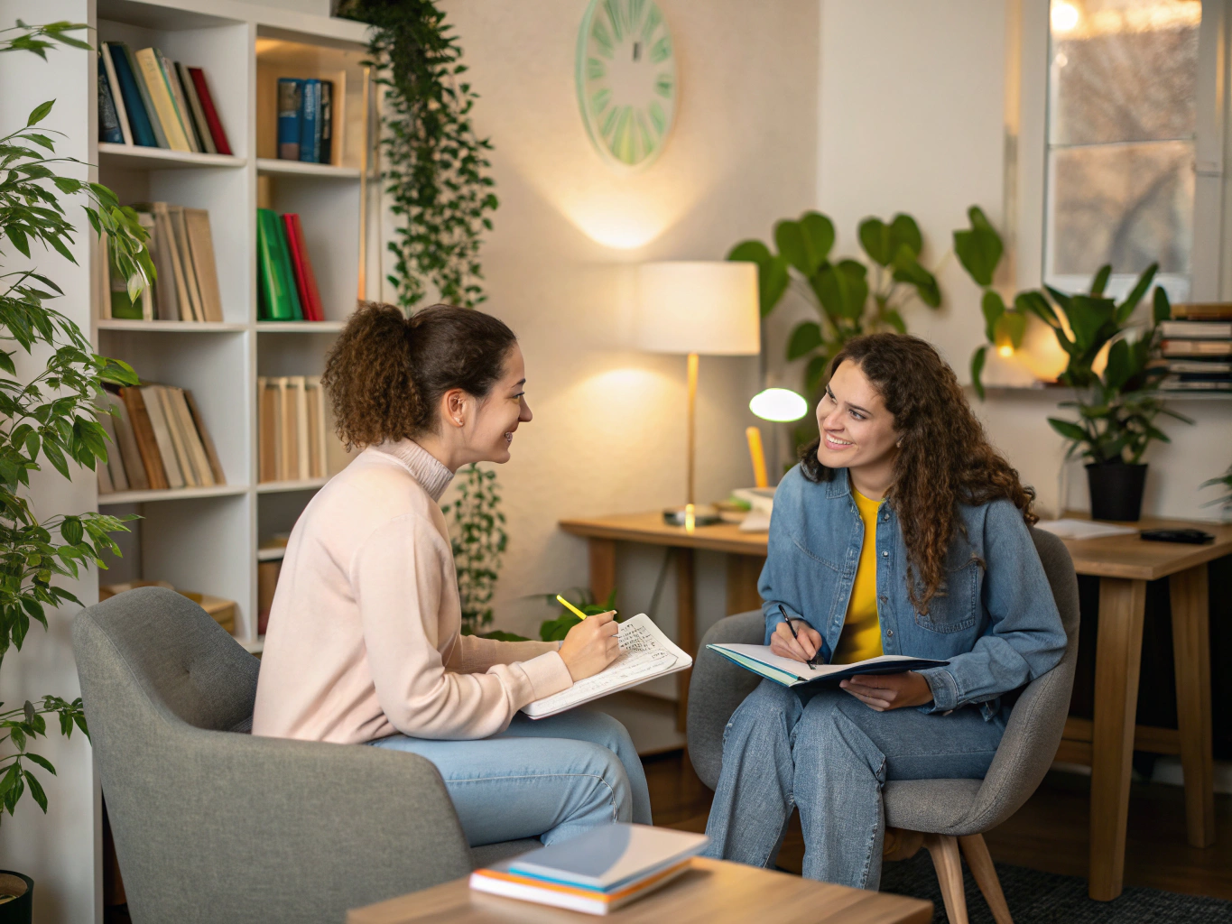 Student receiving expert education counseling