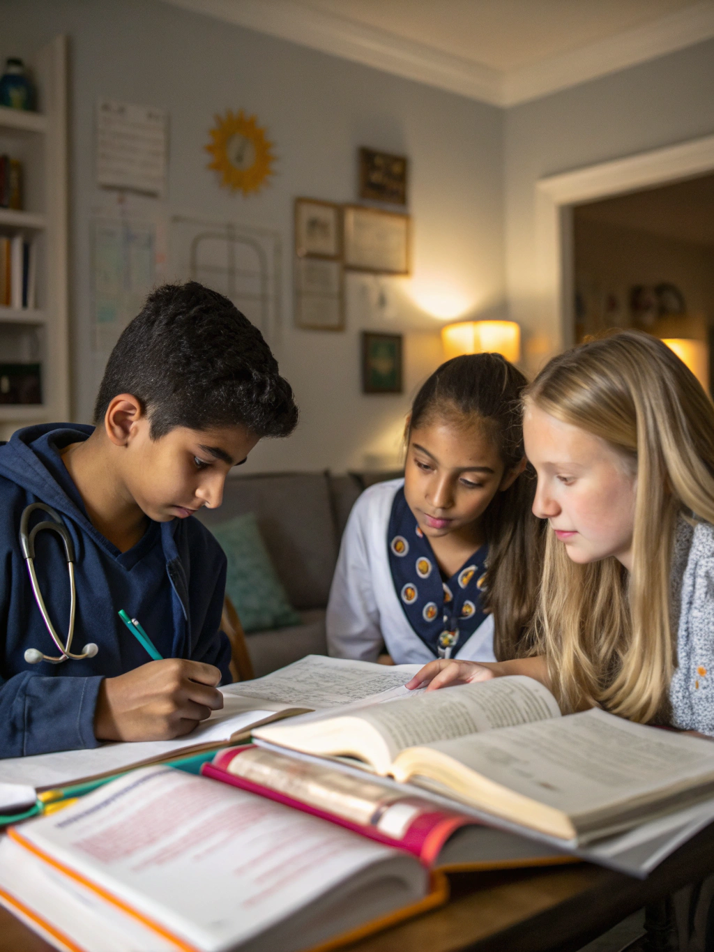 Medical students studying together